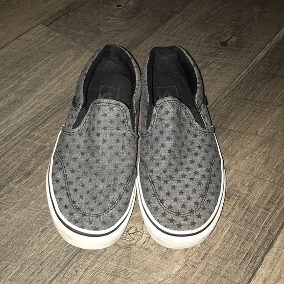 vans black star slip ons